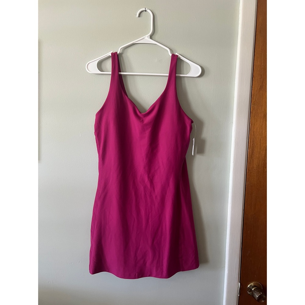 Old Navy Athletic Dress Built in Shorts Magenta V-Neck NWT Women Size Medium